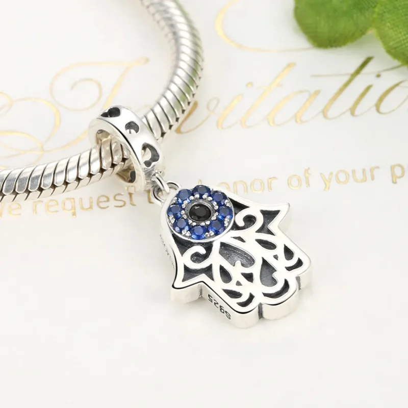 (kép) PANDORA típusú hamsa kéz függő charm - SCC085 - Megtekintés 2