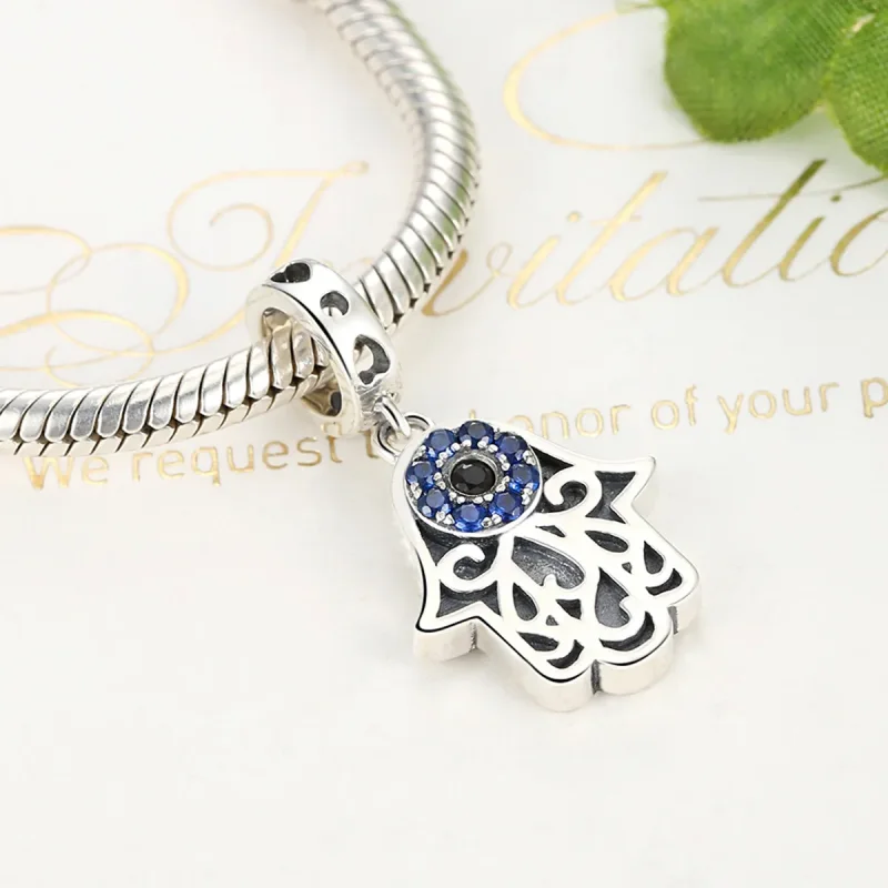 (kép) PANDORA típusú hamsa kéz függő charm - SCC085 - Megtekintés 3