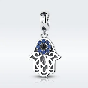 PANDORA típusú hamsa kéz függő charm - SCC085 (kép) PANDORA típusú hamsa kéz függő charm - SCC085