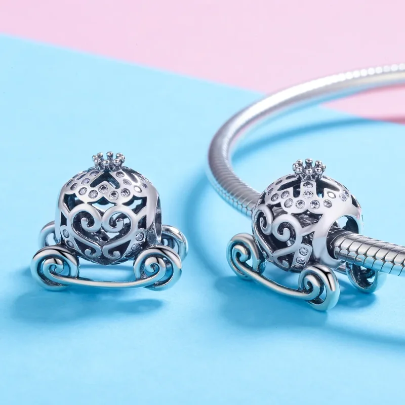 (kép) PANDORA típusú hamupipőke tökös autója charm - SCC792 - Megtekintés 3