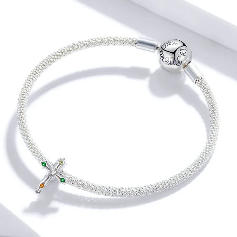 (kép) PANDORA típusú Hálaadás kereszt Charm - BSC343 - Megtekintés 3