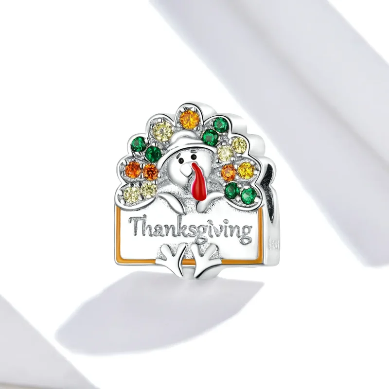 (kép) PANDORA típusú Hálaadás Törökország Charm - BSC339 - Megtekintés 2