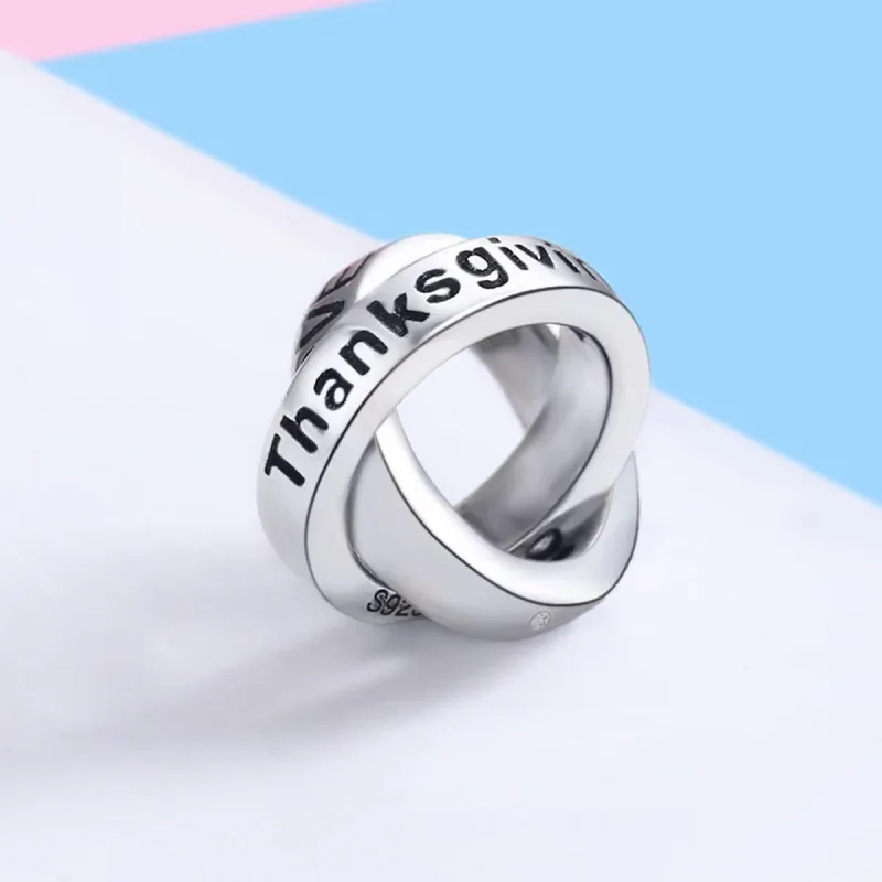 (kép) PANDORA típusú Hálás vagyok neked Charm - SCC227 - Megtekintés 3
