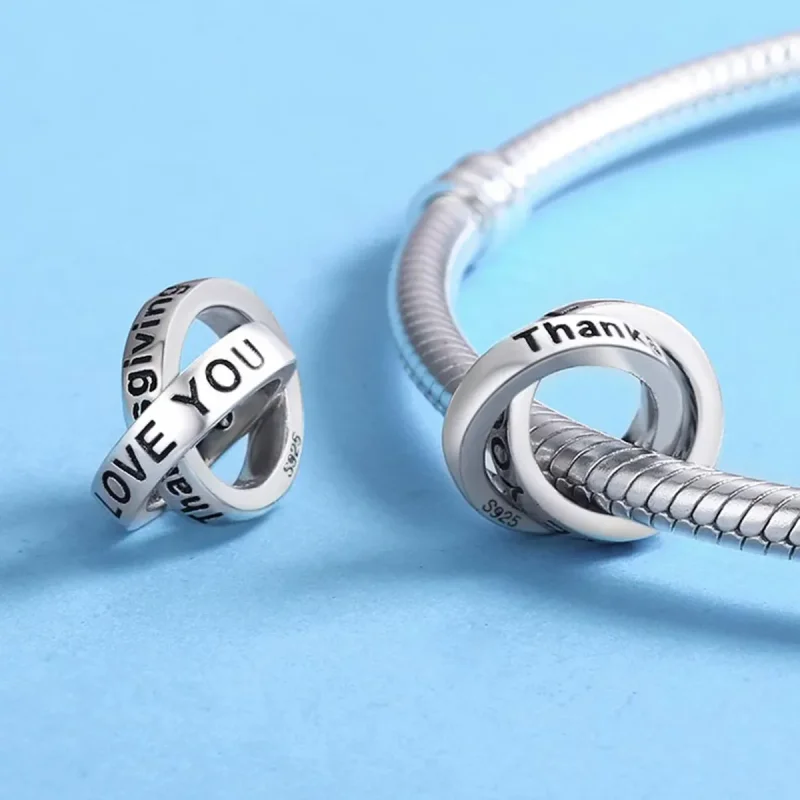 (kép) PANDORA típusú Hálás vagyok neked Charm - SCC227 - Megtekintés 5