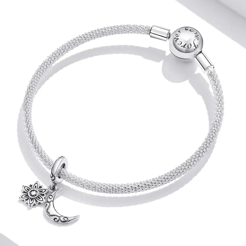 (kép) PANDORA típusú hold lótusz charm - SCC1826 - Megtekintés 3