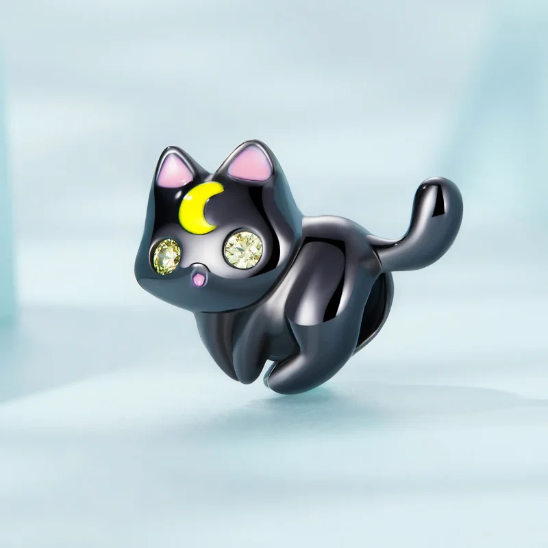 (kép) PANDORA típusú Hold macska Charm - SCC2386 - Megtekintés 2