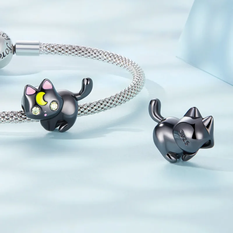 (kép) PANDORA típusú Hold macska Charm - SCC2386 - Megtekintés 4