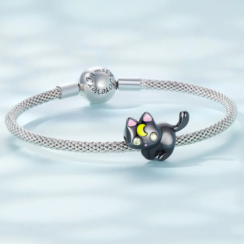 (kép) PANDORA típusú Hold macska Charm - SCC2386 - Megtekintés 5