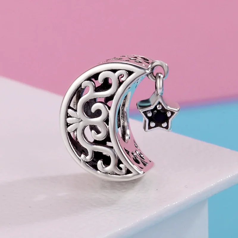 (kép) PANDORA típusú hold és csillag charm - SCC483 - Megtekintés 4