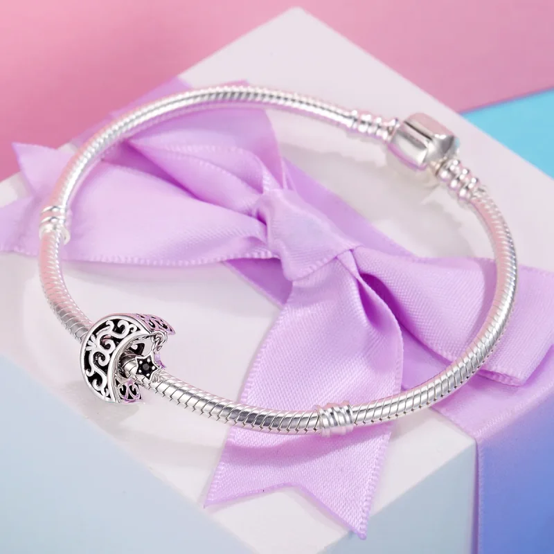 (kép) PANDORA típusú hold és csillag charm - SCC483 - Megtekintés 5