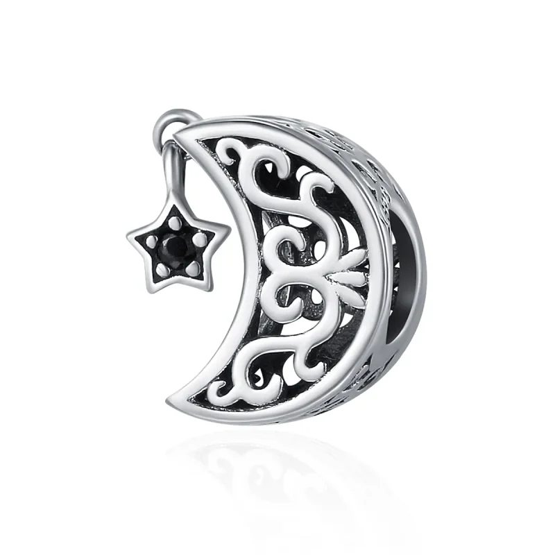 (kép) PANDORA típusú hold és csillag charm - SCC483