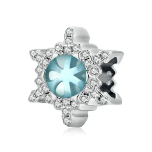 (kép) PANDORA típusú Holdkő hópehely Charm - BSC512