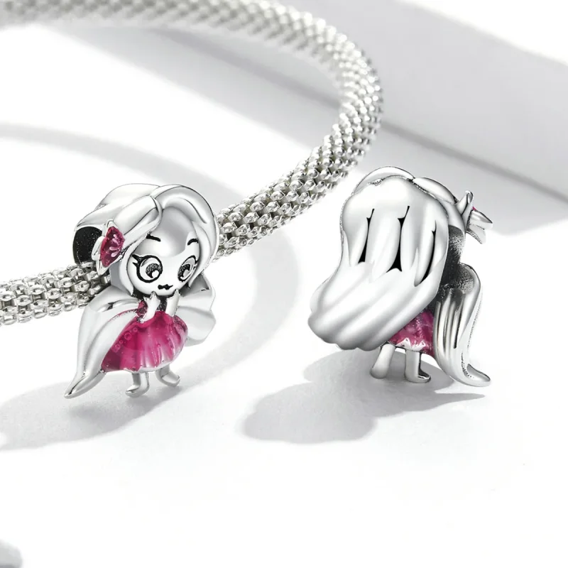 (kép) PANDORA típusú Hosszú hajú lány Charm - SCC2172 - Megtekintés 4