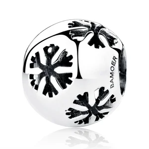 (kép) PANDORA típusú hópehely charm - SCC070