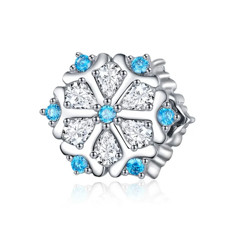 (kép) PANDORA típusú hópehely charm - SCC1077