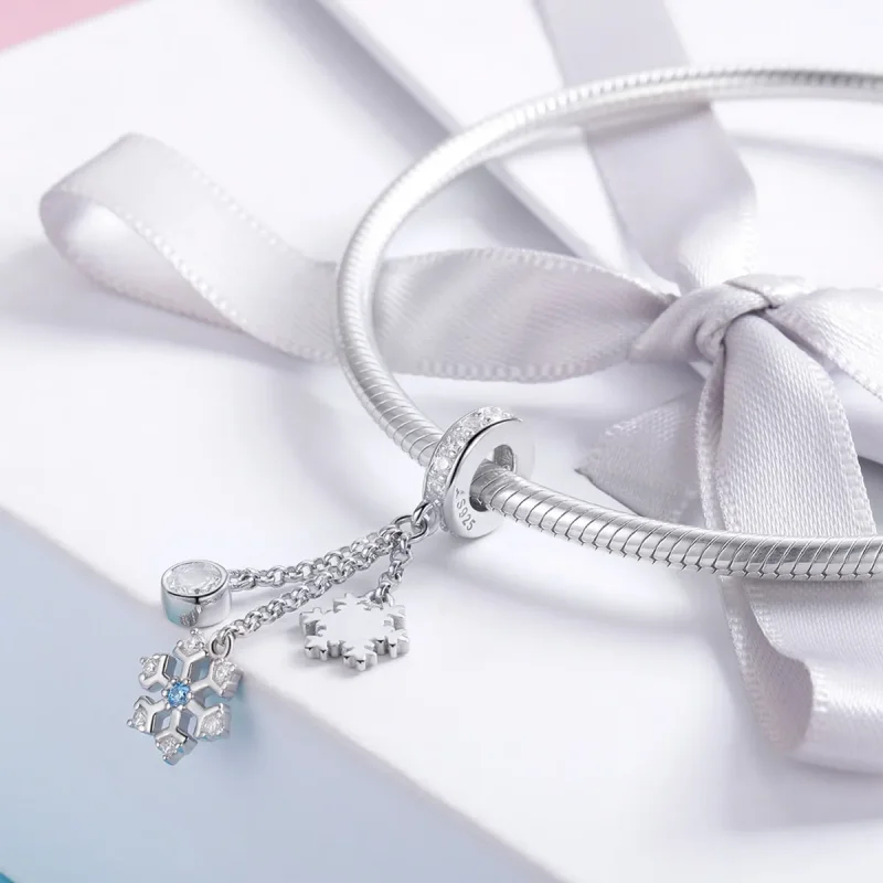 (kép) PANDORA típusú hópehely függő charm - SCC1020 - Megtekintés 3