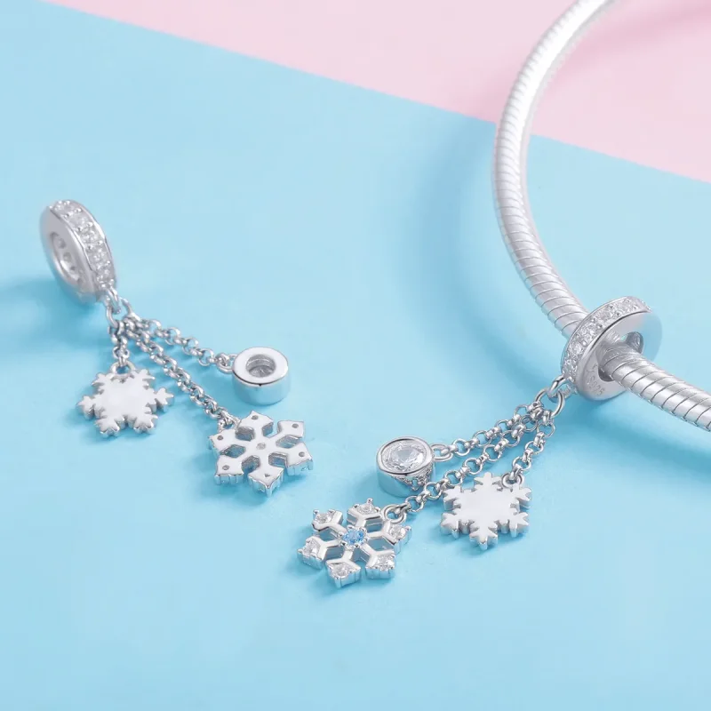 (kép) PANDORA típusú hópehely függő charm - SCC1020 - Megtekintés 4