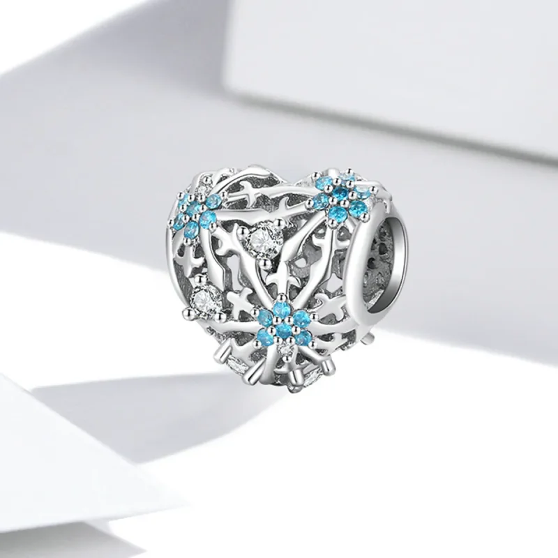 (kép) PANDORA típusú Hópehely szív Charm - BSC530 - Megtekintés 2