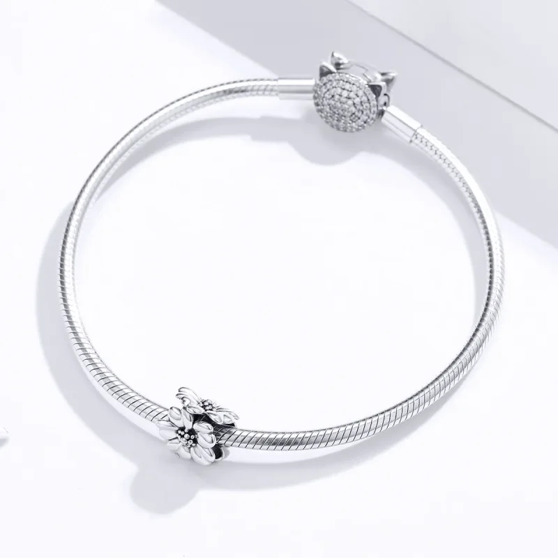 (kép) PANDORA típusú három virág charm - SCC1486 - Megtekintés 3