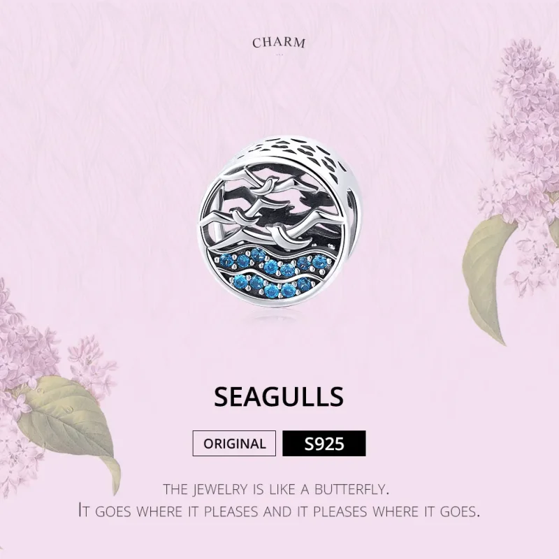 (kép) PANDORA típusú hullám és sirályok charm - SCC1454 - Megtekintés 6