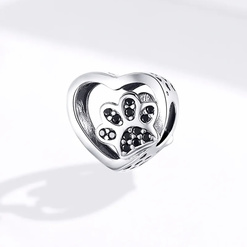 (kép) PANDORA típusú háziállat mancsa charm - SCC1191-BK - Megtekintés 4