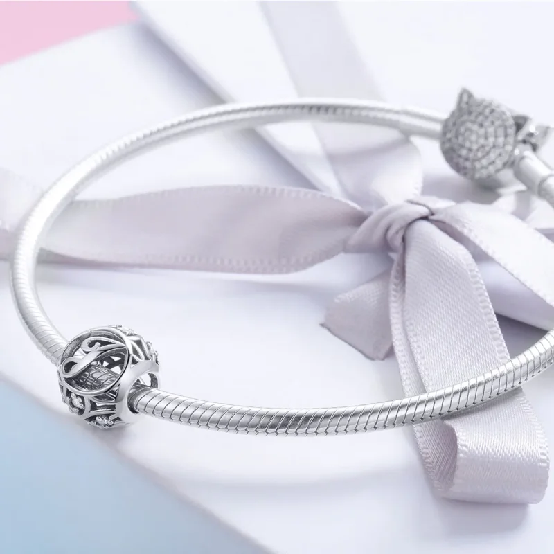 (kép) PANDORA típusú J-betű Charm - SCC738-J - Megtekintés 4