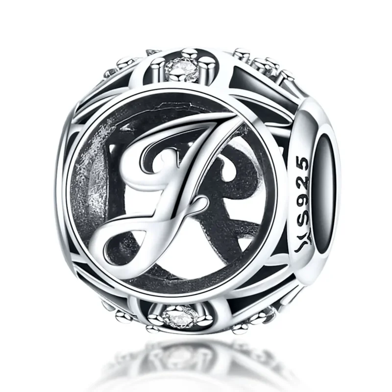 (kép) PANDORA típusú J-betű Charm - SCC738-J