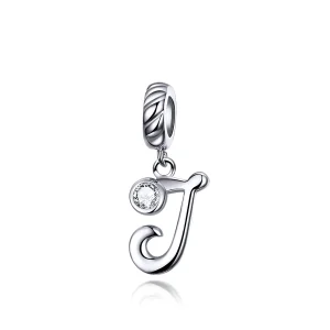 PANDORA típusú j betű függő charm - SCC1183-J (kép) PANDORA típusú j betű függő charm - SCC1183-J