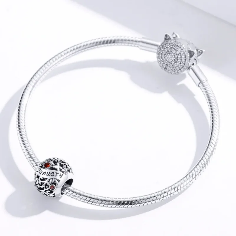 (kép) PANDORA típusú januári születési kő charm - SCC1385-1 - Megtekintés 2