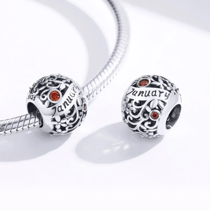 (kép) PANDORA típusú januári születési kő charm - SCC1385-1 - Megtekintés 3
