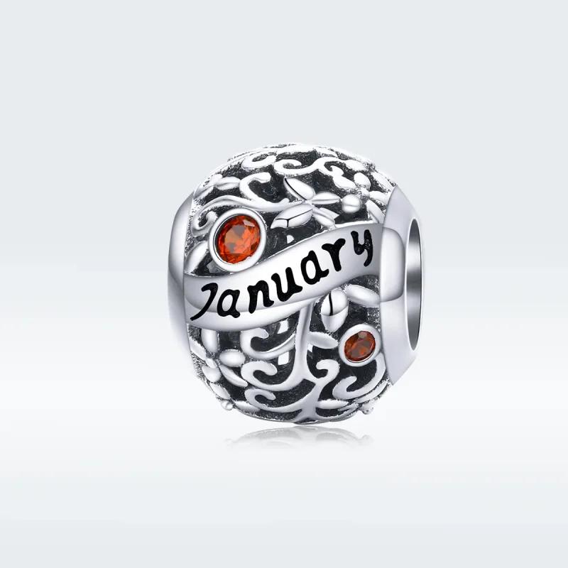 (kép) PANDORA típusú januári születési kő charm - SCC1385-1 - Megtekintés 5