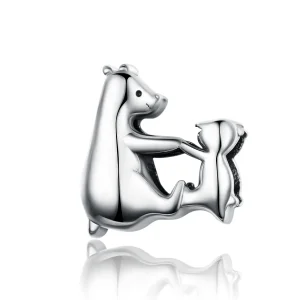 (kép) PANDORA típusú jegesmedve anya és gyermeke charm - SCC1207