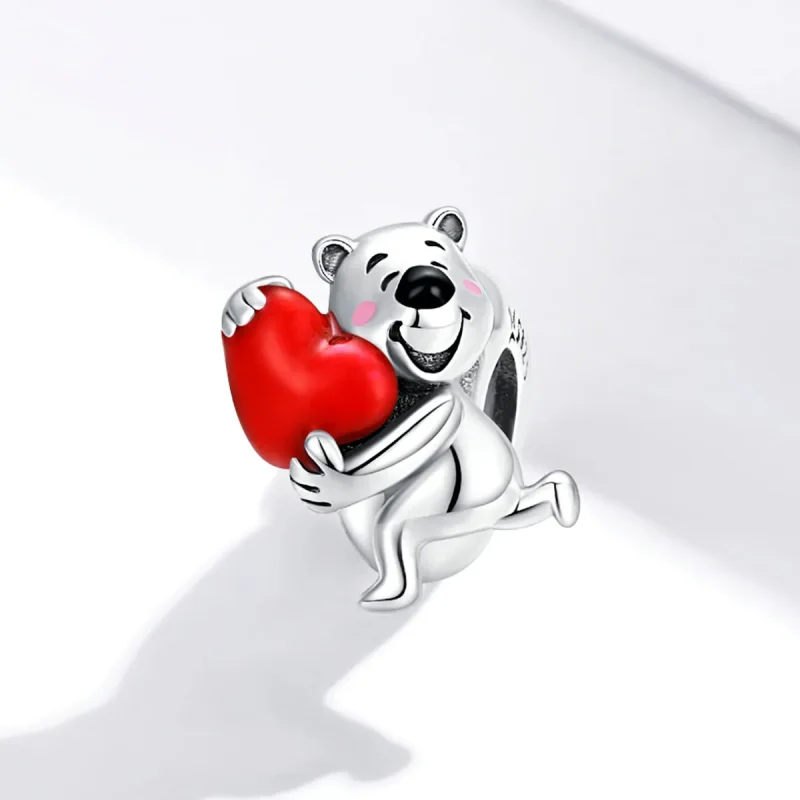 (kép) PANDORA típusú jegesmedve szívvel charm - SCC1610 - Megtekintés 2