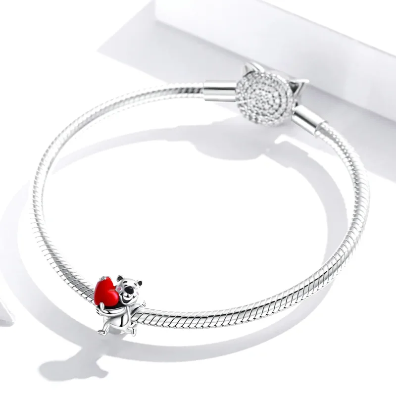 (kép) PANDORA típusú jegesmedve szívvel charm - SCC1610 - Megtekintés 3