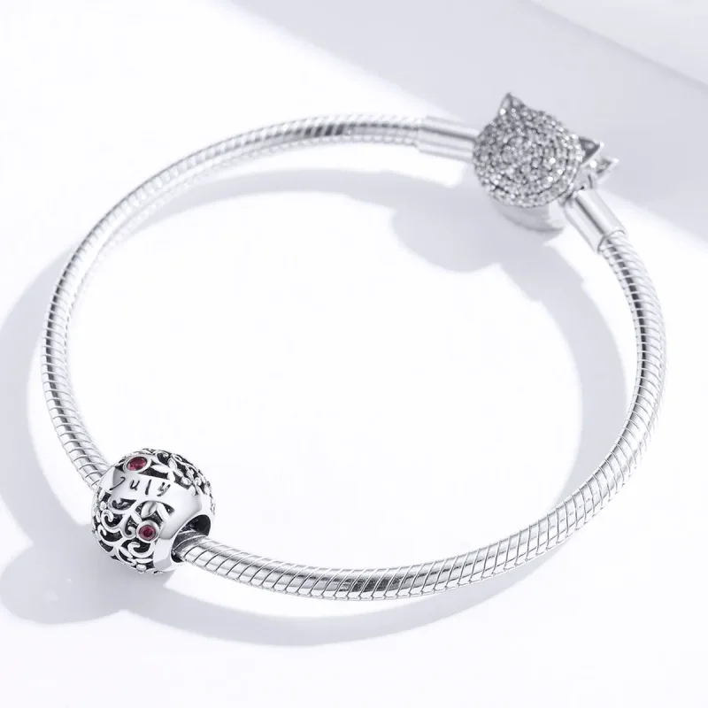 (kép) PANDORA típusú július gránát születési kő charm - SCC1385-7 - Megtekintés 3