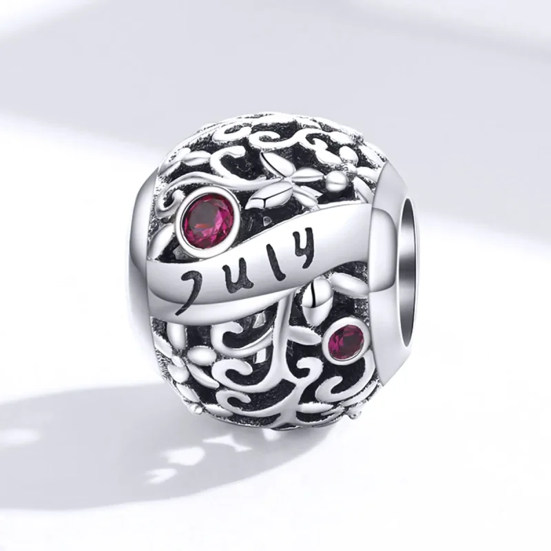 (kép) PANDORA típusú július gránát születési kő charm - SCC1385-7 - Megtekintés 4