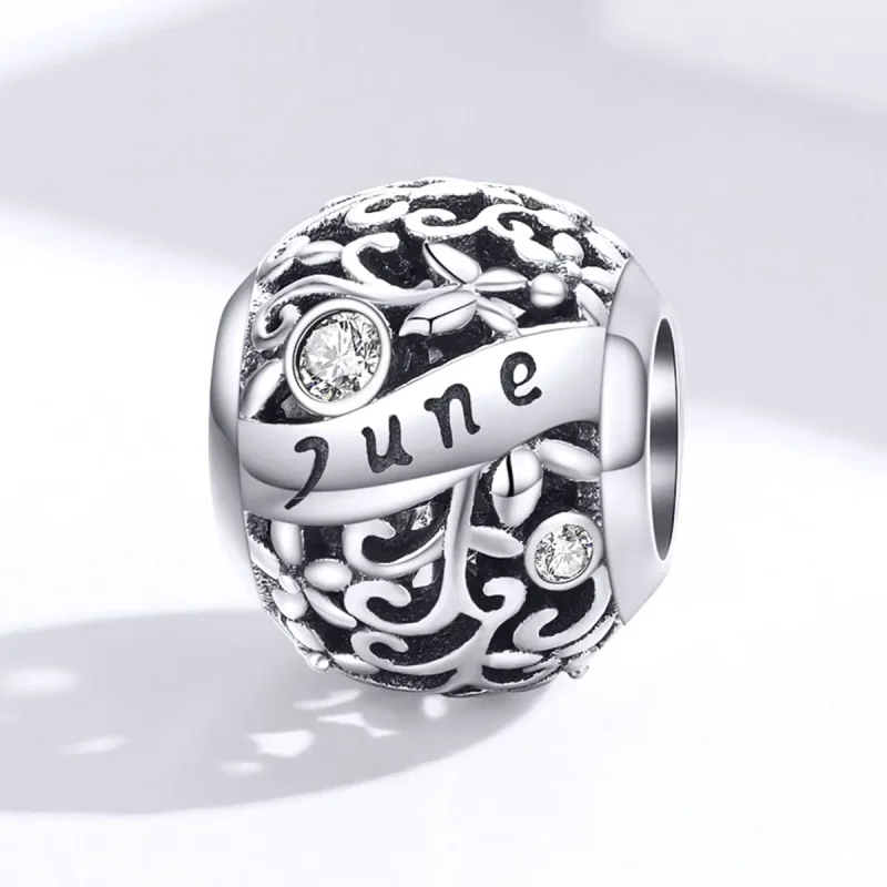 (kép) PANDORA típusú júniusi születési kő charm - SCC1385-6 - Megtekintés 4