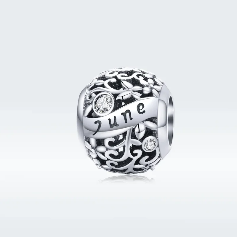 (kép) PANDORA típusú júniusi születési kő charm - SCC1385-6 - Megtekintés 5
