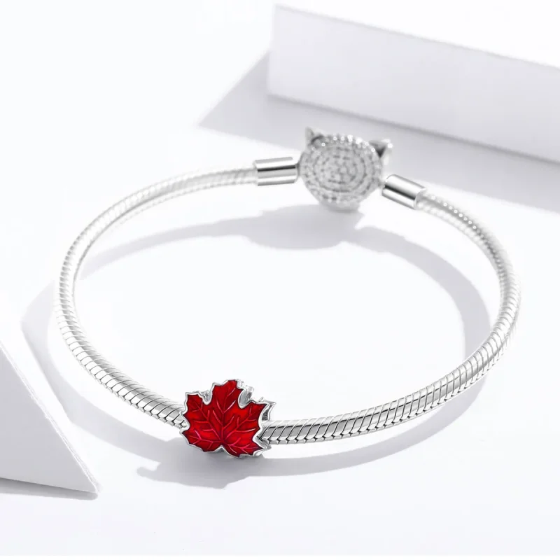 (kép) PANDORA típusú juharfalevél charm - BSC335 - Megtekintés 3