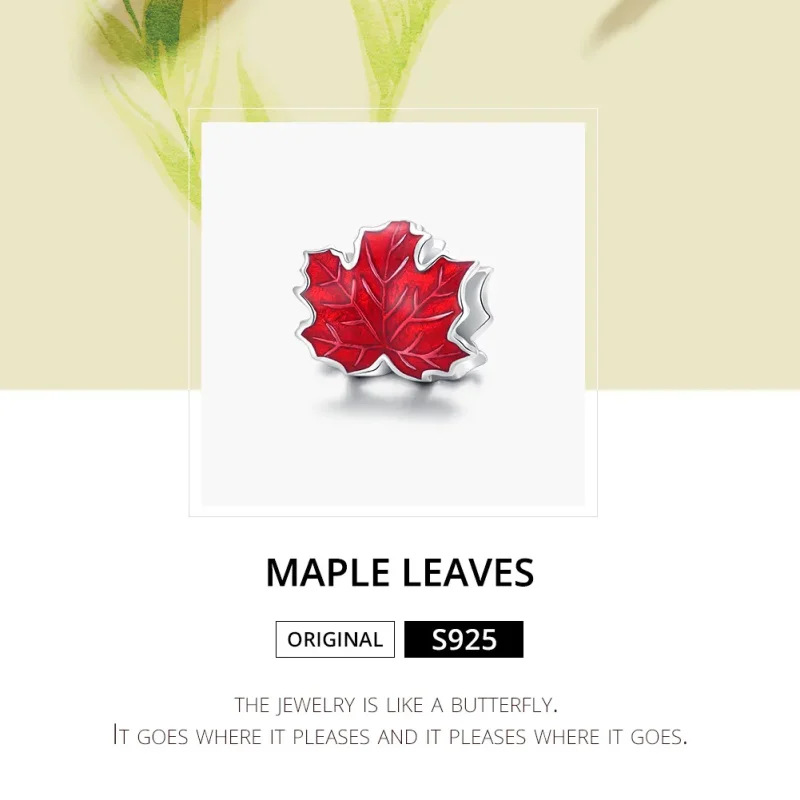 (kép) PANDORA típusú juharfalevél charm - BSC335 - Megtekintés 6