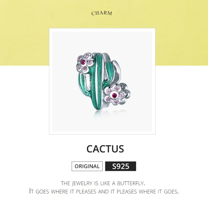 (kép) PANDORA típusú kaktusz charm - BSC261 - Megtekintés 6
