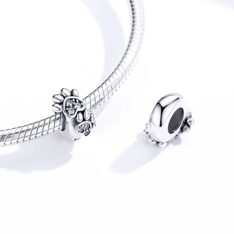 (kép) PANDORA típusú kedves macska mancs spacer charm - SCC1312 - Megtekintés 4