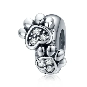 PANDORA típusú kedves macska mancs spacer charm - SCC1312 (kép) PANDORA típusú kedves macska mancs spacer charm - SCC1312