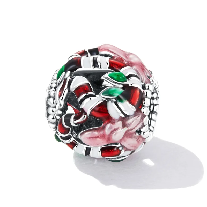 (kép) PANDORA típusú Kígyó virág Charm - SCC2250 - Megtekintés 2