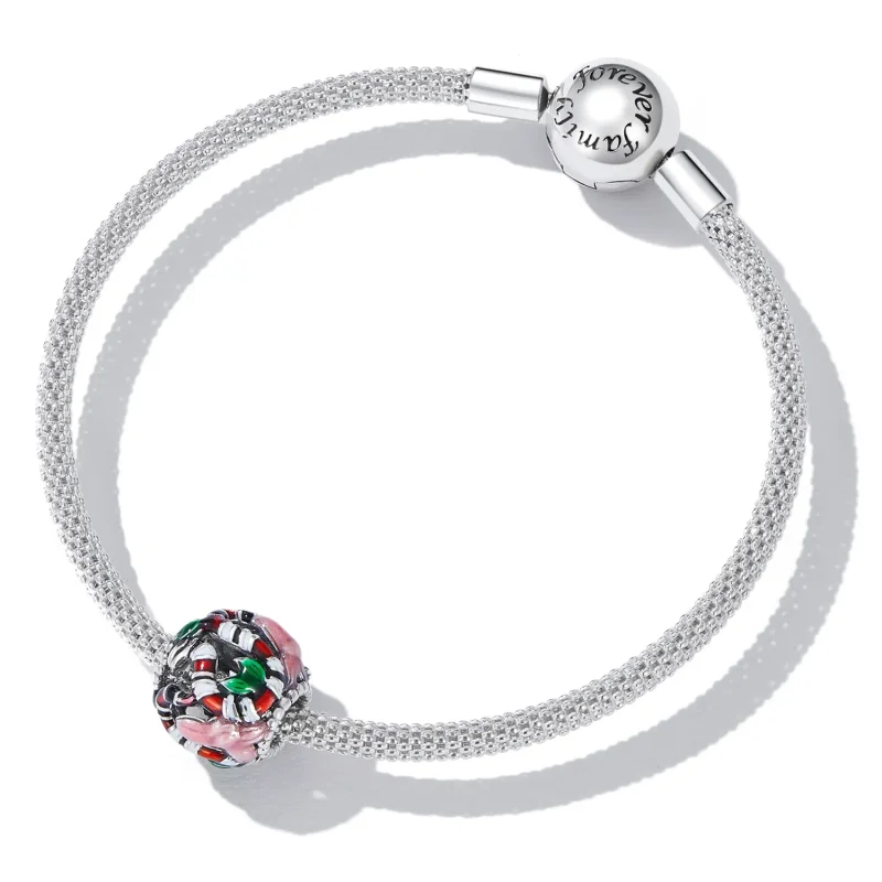 (kép) PANDORA típusú Kígyó virág Charm - SCC2250 - Megtekintés 5