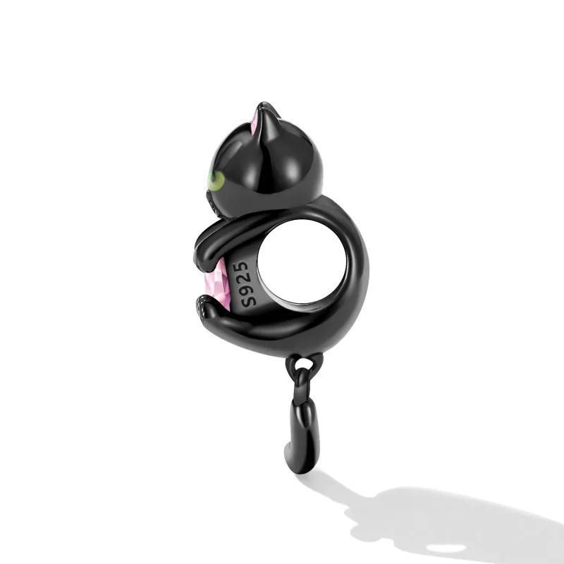 (kép) PANDORA típusú Kis fekete macska Charm - SCC2329 - Megtekintés 3