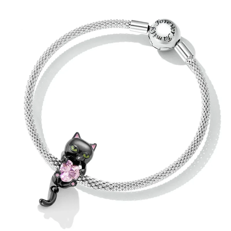 (kép) PANDORA típusú Kis fekete macska Charm - SCC2329 - Megtekintés 5