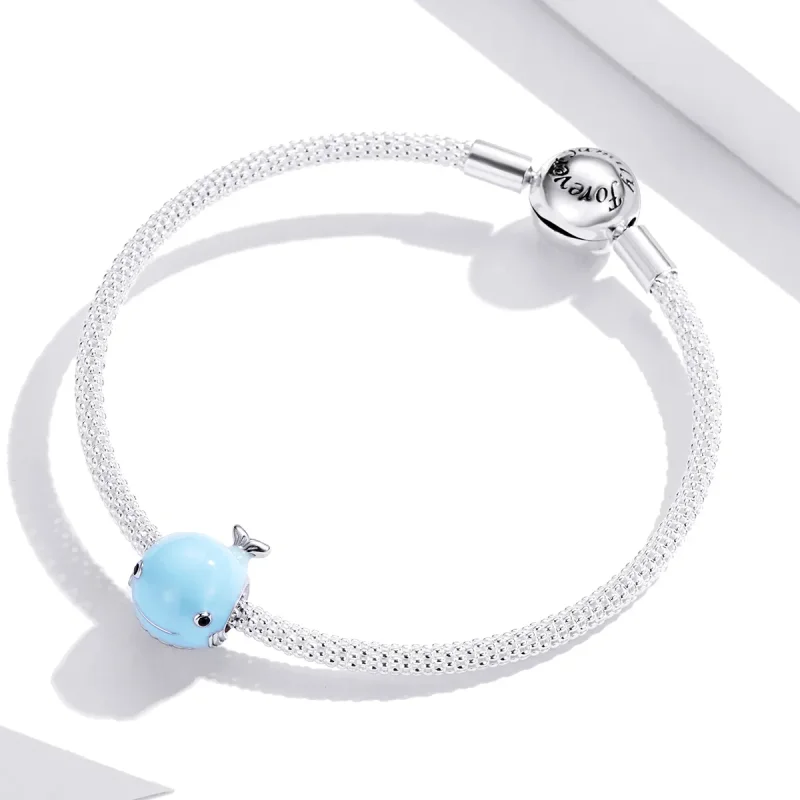 (kép) PANDORA típusú kis kék bálna charm - BSC250 - Megtekintés 2