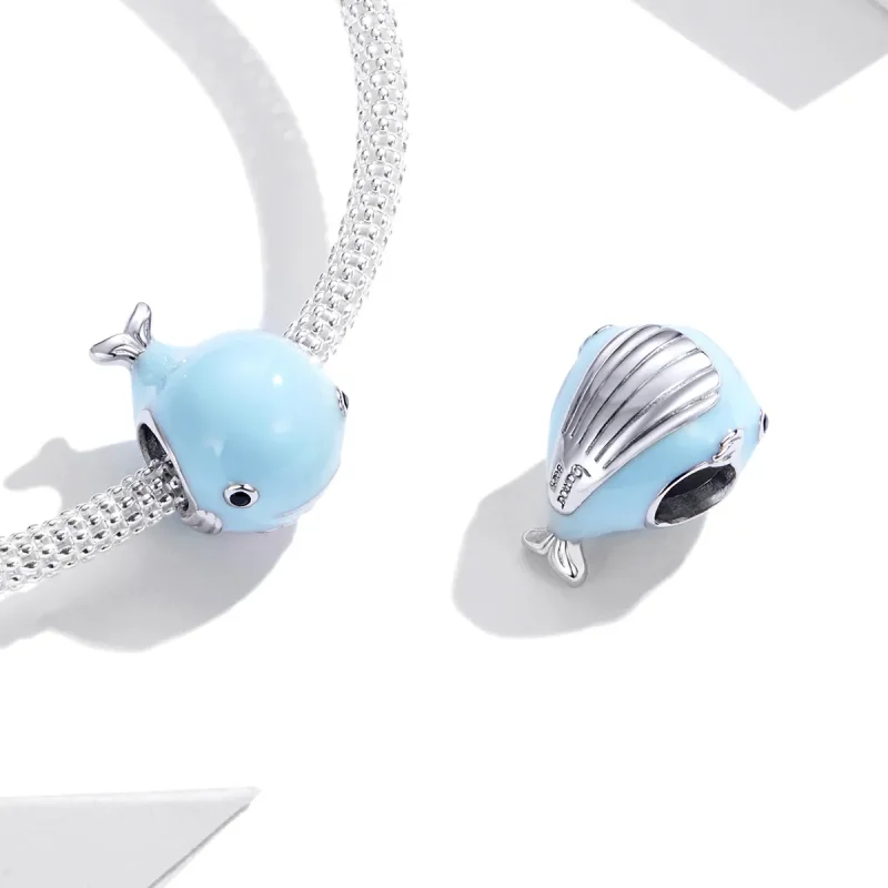 (kép) PANDORA típusú kis kék bálna charm - BSC250 - Megtekintés 4