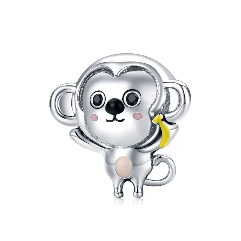 (kép) PANDORA típusú kis majom charm - SCC1575
